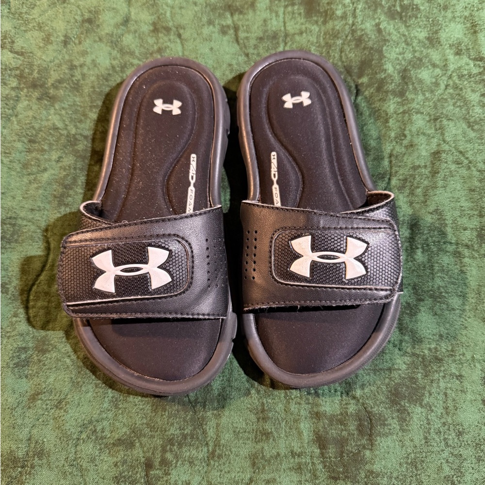 Under Armour Kids Black Slide Sandals
